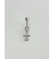 Koruyucu Melek Detaylı Göbek Piercing - Pg0115