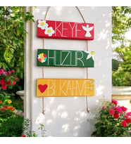 Bahçe Süsü Duvar Süsü Balkon Süsü Dekorasyon  sevgiliye hediye ev hediyesi  hediye duvar dekorasyonu Teras Kapı Süsü Mutfak Süsü Hediyelik Eşya Ölçü 60*30 (Çok Renkli)
