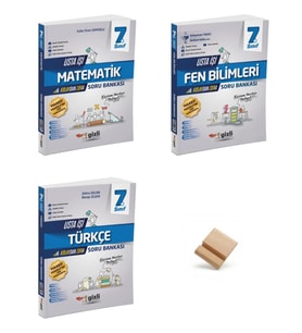 Gizli 7. Sınıf Maarif Matematik Fen ve Türkçe 3lü Set Usta İşi Soru Bankası + Telefon Standı