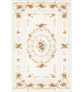 Eliana Home Baskılı, Yıkanabilir Kaymaz Taban Salon Halısı LNA0637 100x150 cm (Krem)