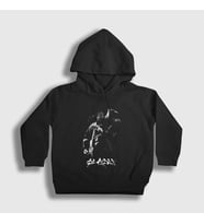 Presmono Unisex Çocuk Siyah Icon Guns N' Roses Slash Kapüşonlu Sweatshirt 40003tt