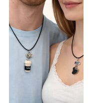 2’li Best Friends Kahve ve Kurabiye Figürlü Unisex Kolye Seti