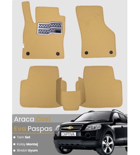 CHEVROLET CAPTİVA (2006-2011) Uyumlu EVA Paspas Tam Set–Araca Özel,Su Geçirmez,Kolay Montaj