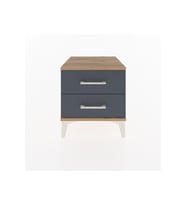 Hyperion Komodin 2 Çekmeceli 44x44x48 Çam-Antrasit