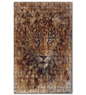 Cakapuzzle Afrika Leoparı Çizim Görseli Puzzle Yapboz MDF (Ahşap) (120 Parça)