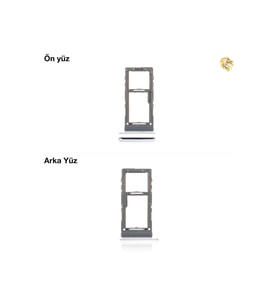 Samsung Galaxy S20 Ultra ile Uyumlu Sim İç Yuvası Çiftli Beyaz Çiftli sim yuvası ikili sim tepsisi çiftli sim aparatı dual sim çekmecesi