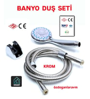 Banyo Duş Başlığı Hortumu  Armatür Ve Duş Başlığı  Spiral Hortum 150cm