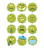 Mikrop Sticker Set 2 12 Parça Telefon, Tablet, Defter, Laptop Sticker