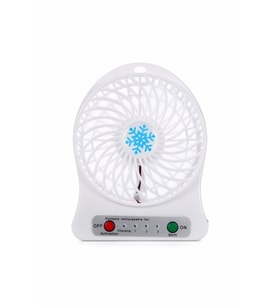 Pazariz 3 Kademeli Şarjlı Masa Üstü Usb Mini Taşınabilir Vantilatör Fan Mavi (Siyah)