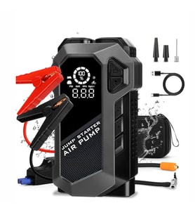 Q18 Jump Starter Akü Takviye Cihazı Hava Kompresörlü Powerbank 12000 mAh 4'ü 1 Arada