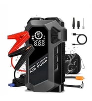 Q18 Jump Starter Akü Takviye Cihazı Hava Kompresörlü Powerbank 12000 mAh 4'ü 1 Arada