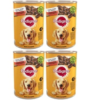 Pedigree Sıgır Etli Biftekli Konserve Kopek Maması 400 gr x 4 Adet
