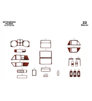 Meriç® Mitsubishi Pajero Ön Torpido Kaplama Maun 22 P. 2001-2004 (Maun)