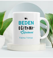 Beden Eğitimi Öğretmenine Hediye Kupa Bardak Beyaz