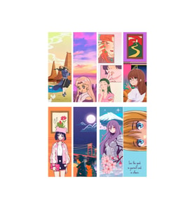 Anime 8'li Ayraç Seti 02- Anime  Hediyelik Kitap Ayracı 8 adet!