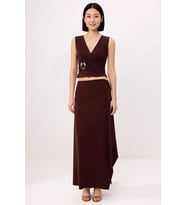 Kadın Büyük Beden V Yaka Kolsuz Oversize Örme İkili Takım Sandy Dokulu Uzun Kesim Günlük Rahat Şık
