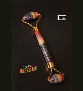 Sertifikalı AA Kalite 7 Çakra Face Roller, Yüz Masaj (Çok Renkli)