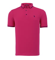 T8586 DEWBERRY ERKEK POLO YAKA T-SHIRT-FUŞYA