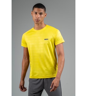 Maraton Regular Erkek Bisiklet Yaka Sarı T-shirt