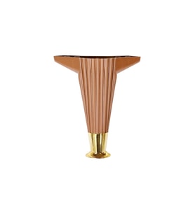 15CM - KAHVERENGİ - GOLD UÇLU  PLASTİK MOBİLYA - KOLTUK AYAK (5343)