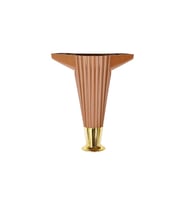 15CM - KAHVERENGİ - GOLD UÇLU  PLASTİK MOBİLYA - KOLTUK AYAK (5343)