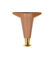 15CM - KAHVERENGİ - GOLD UÇLU PLASTİK MOBİLYA - KOLTUK AYAK (5343)