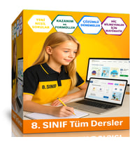 8. Sınıf Tüm Dersler Eğitim Seti (Online Paket)