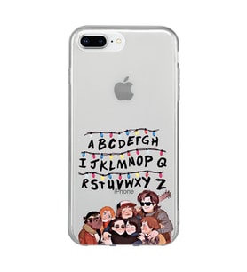 Iphone 7 Plus / 8 Plus Uyumlu Stranger Things Desenli Şeffaf Telefon Kılıfı