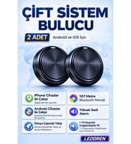 2 Adet - Android ve iOS Çift Sistemli GPS İzleyici, Küresel Ürün Bulucu Takip Cihazı, Android İPhone