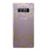 Samsung Galaxy Note 8  Kamera Korumalı Kapak Nostalji Desen Tasarımlı  Şeffaf  Kılıf