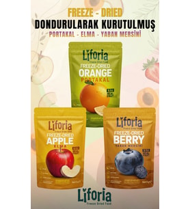 Dondurularak Kurutulmuş 3’lü Meyve Tadım Seti (Portakal, Elma, Yaban Mersini) 5 gr x 3