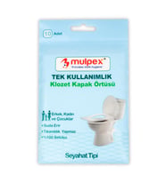 Mulpex Tek Kullanımlık Suda Çözünür Klozet Kapak Örtüsü - 10 lu Paket