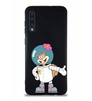 Samsung Galaxy A50 Soft Premier Kapak Sandy Tasarımlı Silikon Kılıf - Siyah (Şeffaf)