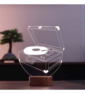 3 Boyutlu Pikap Gece Lambası 3d Müzisyenlere Özel Hediye Masa Lambası