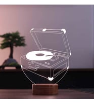 3 Boyutlu Pikap Gece Lambası 3d Müzisyenlere Özel Hediye Masa Lambası
