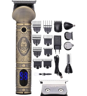 Powertec Tr-1000 (6In1) 6 Başlıklı Erkek Bakım Kiti Saç Sakal Vücut Kulak Burun Kıl Tüy Alma Makines