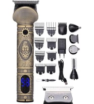 Powertec Tr-1000 (6In1) 6 Başlıklı Erkek Bakım Kiti Saç Sakal Vücut Kulak Burun Kıl Tüy Alma Makines