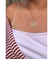 Spiral Harf Gümüş Kolye