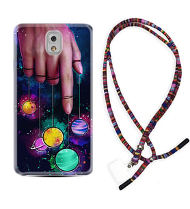 Samsung Note 3 4 5 8 9 20 Ultra 10 Lite Kılıf Boyun Asklı Rasta Silikon Finger planet 1740