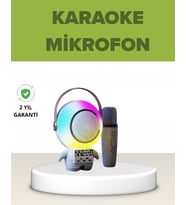 Astronot Tasarımlı Bluetooth Speaker ve Kablosuz Mikrofon Karaoke Seti