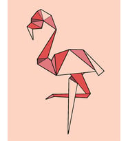 Flamingo Minimalist Sayılarla Boyama Seti 30x40 cm (Tuvale Gerili)