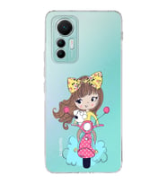 Xiaomi Mi 12 Lite Uyumlu Kapak Vespagirl Tasarımlı Şeffaf  Silikon Kılıf