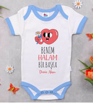 BK Kids Kişiye Özel Mavi Bebek Body Zıbın - Model 77