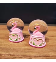 Dodes Mini Işıklı Flamingo Kar Küresi