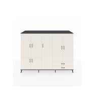 Kronos Dolap 12 Raflı 2 Çekmeceli 7 Kapaklı 220x59x163 Antrasit-Aytaşı