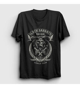 Presmono Unisex Siyah Tour Black Sabbath T-Shirt 18543tt