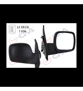 Renault Kangoo Iıı  2008  Dış Dikiz Aynası Sol Elektrikli Isıtmalı, Astarlı Kapak, Dısbükey Cam Sol