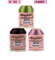 3 Adet Altınbaşak Oya ve Dantel İpi 20 gr - Royaleks - No: 029 - 694 - 489
