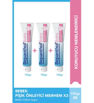 Bepanthol Baby Pişik Önleyici Merhem 100 gr 3lü Paket L Parapen, Sls, Parfüm, Koruyucu Içermez