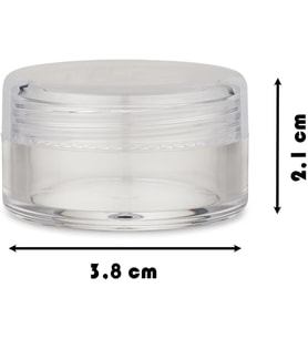 10ml Şeffaf Kapaklı Mini Kavanoz Küçük Takı ve Mini Eşya Saklama Kutusu 2'li